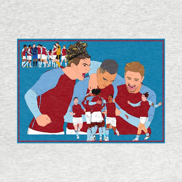 aston villa football club art print poster celebration by madein1874